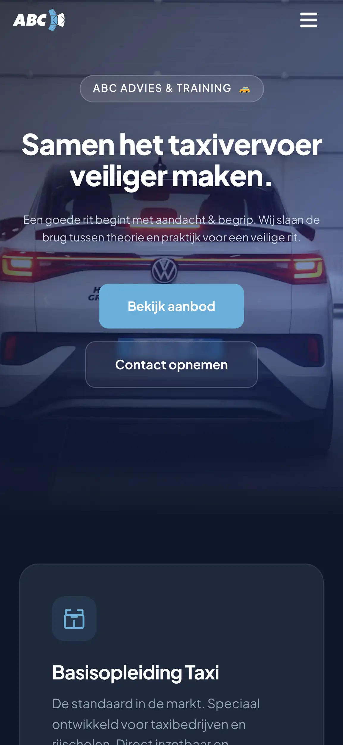 Voorbeeld installatiebedrijf website - mobiele website screenshot 2
